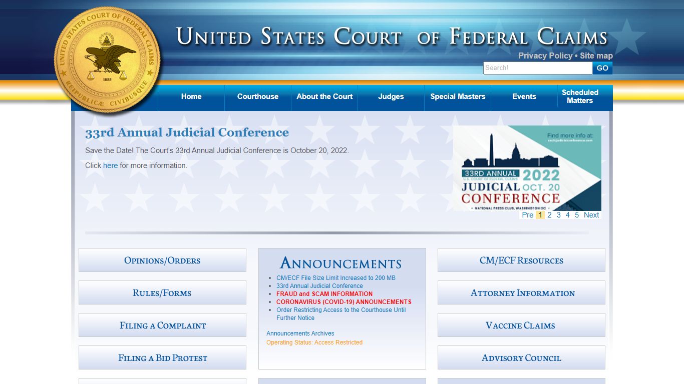 US Court of Federal Claims - United States Courts